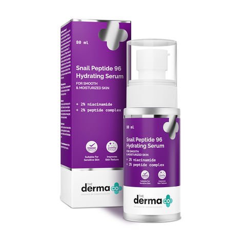 The Derma Co Snail Peptide 96 Hydrating Serum with Snail Mucin & Peptide Complex for Smooth & Moisturized Skin - 80 ml