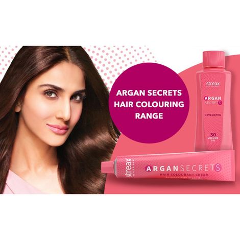 Streax Professional Argan Secret Hair Colourant Cream - Copper Light Brown 5.4 (60 g)