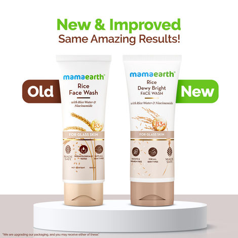 Mamaearth Rice Face Wash With Rice Water Niacinamide for Glass