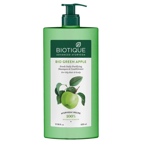 Biotique Bio Green Apple Fresh Daily Purifying Shampoo & Conditioner (650 ml)
