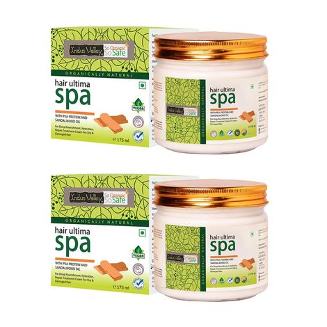 Indus Valley Paraben Free Ultima Hair Spa For Moisturizer Hair and Scalp, keratin hair mask (350 ml) - Pack of 2