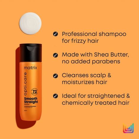 MATRIX Opti.Care Professional ANTI FRIZZ Shampoo Conditioner For Salon Smooth Hair with Shea Butter Upto 4 Days Frizz Control 350ml 196gm
