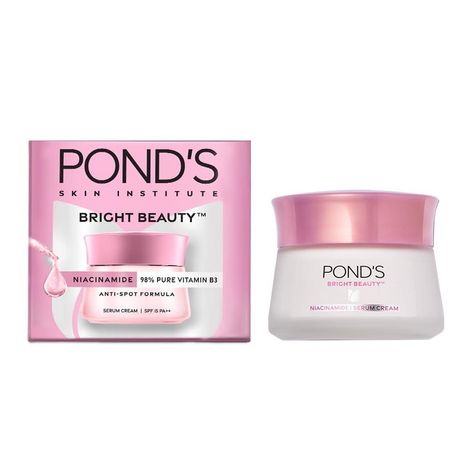 Pond's Bright Beauty Anti-Spot Serum Cream with Niacinamide and SPF 15 PA++, Fades Dark Spots, 35g