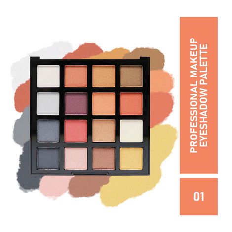 Half N Half Professional Makeup kit, 16 Colours Eyeshadow Palette, Multicolor-01 (18g)