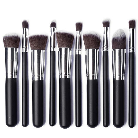 Ronzille Professional Premium Makeup brush Set of 10 Black