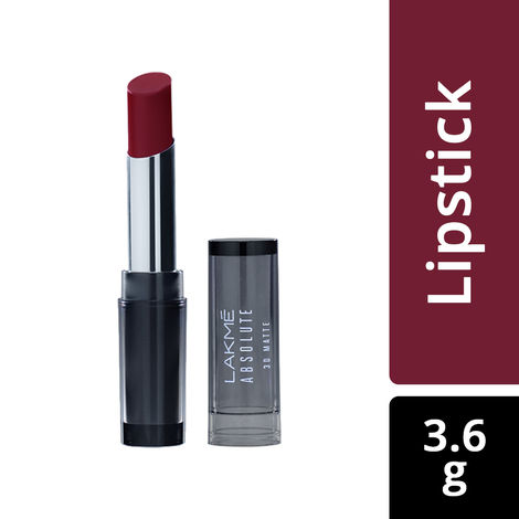 Lakme Absolute 3D Lipstick, Wine Whisper (3.6 g)