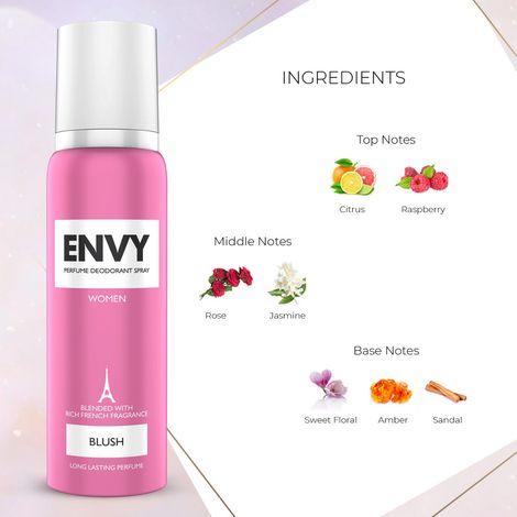 Envy Blush Perfume Deodorant Spray Long Lasting For Women