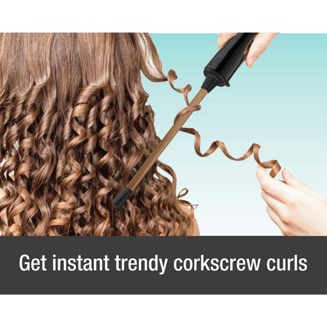 Havells HC4031 7mm thin Chopstick Curler ceramic barrel Fast heat up results into Longlasting maggie Curls for Short Long hair Black