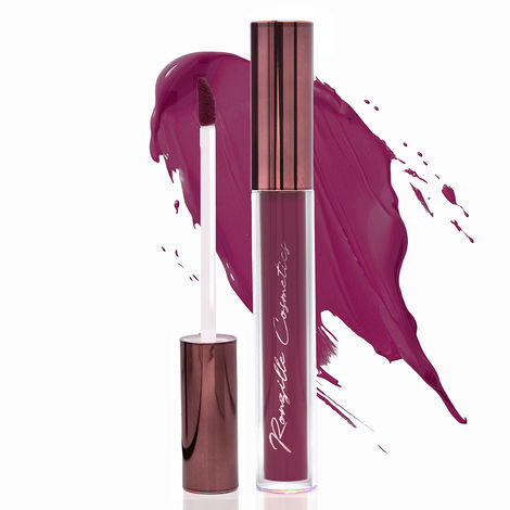 Ronzille Liquid Lipstick | Transferproof | Long Lasting | Smudgeproof | Highliy Pigmented | Vegan | Shade-Congo Purple | 4 ml