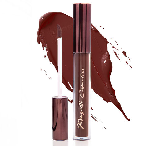 Ronzille Liquid Lipstick | Transferproof | Long Lasting | Smudgeproof | Highliy Pigmented | Vegan | Shade-Woody brown | 4 ml