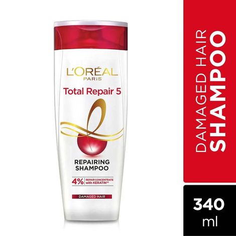 L Oreal Paris Total Repair 5 Ultimate Smooth Repair Kit Shampoo 340 ml Smoothening And Repairing Serum 80 ml Extraordinary Oil Smooth Steam Mask Paraben Free
