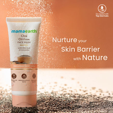 Mamaearth Chia Oil-Free Face Wash with Chia Seed Ceramides for