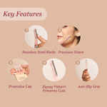 Beauty :: Body :: Shaving & Hair Removal :: Carmesi Reusable Face Razor For Women Facial Hair- 3 Razors | Instant & Painless Hair Removal | For Eyebrows, Upper Lip, Forehead, Peach