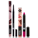 Buy SUGAR Cosmetics Twist And Shout Fadeproof Kajal + Matte As Hell Crayon Lipstick - 02 Mary Poppins (Fuchsia) Value Set - Purplle