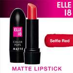 Buy Elle 18 Color Pop Matte Lip Color - Selfie Red (4.3 g) - Purplle