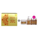 Buy Aroma Treasures Royal Gold Facial Kit for Dry Skin (120 g) + Hair Spa Kit FREE - Purplle