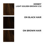 Buy BBLUNT Salon Secret High Shine Creme Hair Colour Honey Light Golden Brown 5.32 (100 g) With Shine Tonic (8 ml) - Purplle