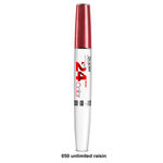 Buy Maybelline New York Superstay 2 Step Lipstick 050 Unlimited Raisin (2.3 ml + 1.8 g) - Purplle