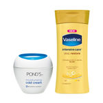 Buy POND'S Moisturising Cold Cream (100 ml) & Get A Vaseline Intensive Care Deep Restore Body Lotion (40 ml) Free - Purplle