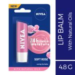 Buy Nivea Lip Balm, Soft Rose (4.8 g) - Purplle