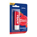 Buy NIVEA Lip Balm Fruity Strawberry Shine 4.8g - Purplle