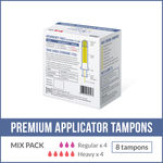 Buy Premium Applicator Tampons by SironaMix Pack (8 Pcs) - Purplle