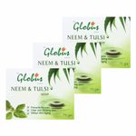 Buy Globus Naturals Neem Tulsi Soap Enriched With Aloevera Kesar Sandalwood 75 gm (Pack Of 3) - Purplle