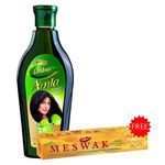 Buy Dabur Amla Hair Oil (450 ml) + Dabur Meswak Toothpaste (50 g) FREE - Purplle