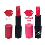 Buy OTG Rich Creme Matt Lipstick Pink Coral (Pack of 2) (8.4 g) - Purplle