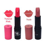 Buy OTG Rich Creme Matt Lipstick Nude Pink (Pack of 2) (8.4 g) - Purplle