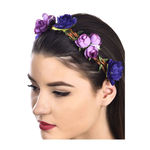 Buy Golden Peacock Flower Shaped Hair Band - Purplle
