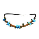 Buy Golden Peacock Blue Coloured Head Band - Purplle