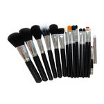 Buy Puna Store 15 Piece Makeup Brush Set - with Black Leather Case - Purplle