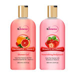 Buy St.Botanica Pink Grapefruit & Vitamin C Shower Gel + Strawberry And Vitamin E Nourishing Luxury Body Wash (300 ml) - Purplle