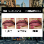 Buy Maybelline New York Color Sensational Creamy Matte Lipstick Touch Of Spice (4.2 g) - Purplle