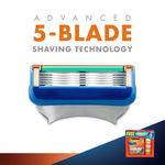 Buy Gillette Fusion Manual Shaving Razor Blades (Cartridge) 8s pack + Gillette Fusion Gel Free - Purplle