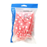 Buy Basicare Pink Shower Cap With White Dots - Purplle