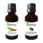 Buy Kazima Jojoba Oil and Grapeseed Essential Oil (15 ml each) - Purplle
