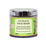 Buy Auravedic Anti Blemish Clear Skin Mask Neem / Tea Tree / Basil Natural Acne Treatment (100 g) - Purplle