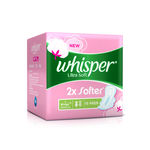 Buy Whisper Ultra Soft Large Sanitary Pads 15 count (284mm) - Purplle