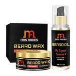 Buy Man Arden Beard & Mustache Wax + Beard & Mustache Oil (The Legend Kit) - Purplle
