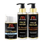 Buy Man Arden Ultra Energetic Day Cream + Face Wash (The Maverick) + Face Scrub (The Woodsman) - Purplle
