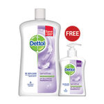 Buy Dettol Liquid Soap Jar Sensitive (900 ml) + Dettol Handwash 215/225 ml Free - Purplle