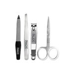 Buy Panache Tip To Toe Set 4 Pcs., Nail Clipper, Tweezer Slant Tip, Cuticle Scissor & Nail File - Purplle