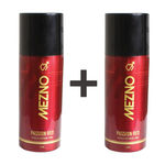 Buy Mezno Passion Red Sizzling And Long Lasting Fragrance Deodorant Body Spray For Men - 24 Hrs Fresh Power Deo - (150 ml) (Buy 1 Get 1 Free ) - Purplle