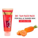 Buy Jovees Herbal De-Tan Face Pack | Contains Wheat Germ and Carrot | For Tan Removal and Skin Revitalization | Bright and Glowing Skin |100 gm - Purplle