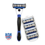 Buy Spruce Shave Club The 5X Shave Set (1 Razor + Pack of 4 Cartridges) - Purplle