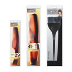 Buy Panache Hair Combs - Groovy Combo, 3 Pcs., Large Dressing, Handle Pocket Combs & Hair Colouring Brush, Beauty, Hair Care & Styling, Hair Styling Tools, Combs - Purplle