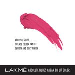Buy Lakme Absolute Argan Oil Lip Color in Lush Rose (3.4 g) - Purplle