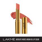 Buy Lakme Absolute Argan Oil Lip Color - Soft Nude (3.4 g) - Purplle